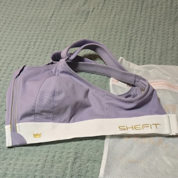 SHEFIT Lavender and White Sports Bra with Gold Logo - Brand New! - Picture 8 of 13